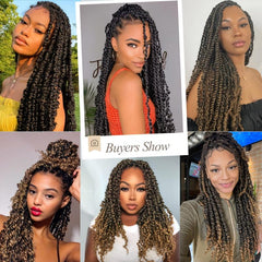 Spring Twist Braids Curly Ends Crochet Hair Extensions