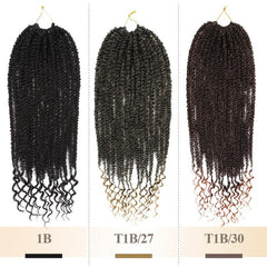 Spring Twist Braids Curly Ends Crochet Hair Extensions
