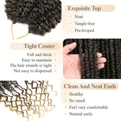 Spring Twist Braids Curly Ends Crochet Hair Extensions