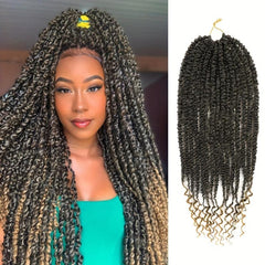 Spring Twist Braids Curly Ends Crochet Hair Extensions