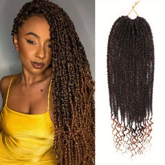Spring Twist Braids Curly Ends Crochet Hair Extensions