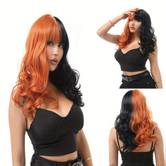 Long Curly Half Wig Synthetic Hair for Daily Party Halloween Cosplay
