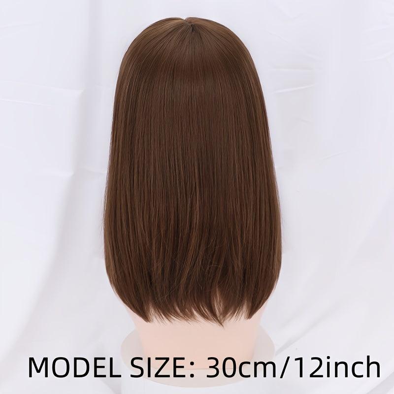 Ombre Blonde Bob Layered Wig with Bangs