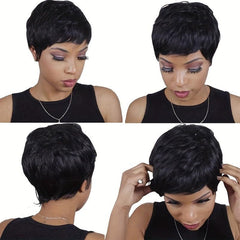 Short Pixie Cut Wig With Bangs for Women