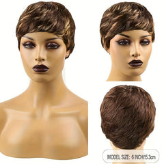 Short Pixie Cut Wig With Bangs for Women