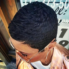 Short Pixie Cut Wig With Bangs for Women