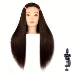 Golden/Brown Female Mannequin Training Doll Head 80 Real Hair