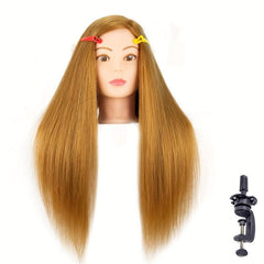 Golden/Brown Female Mannequin Training Doll Head 80 Real Hair