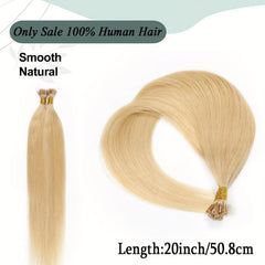 50g Human Hair I Tip Hair Extensions Long Straight Hair Pieces Natural Look