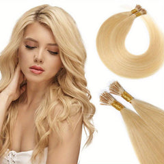 50g Human Hair I Tip Hair Extensions Long Straight Hair Pieces Natural Look