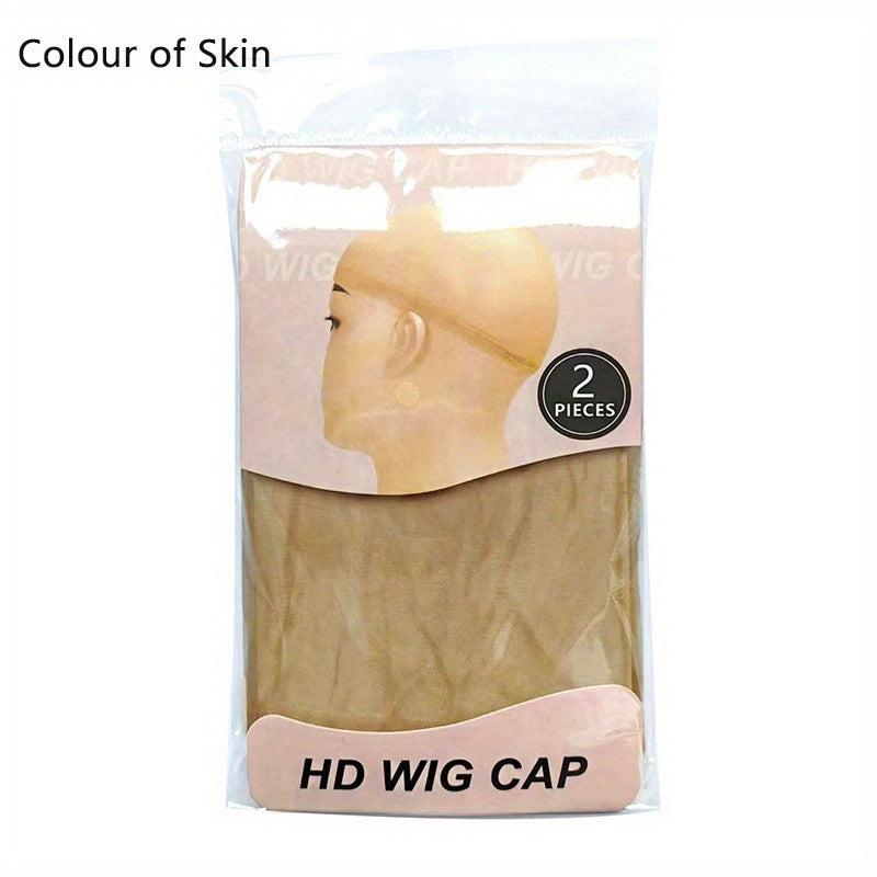 2 Pcs Transparent Lace Wig Cap Professional Use