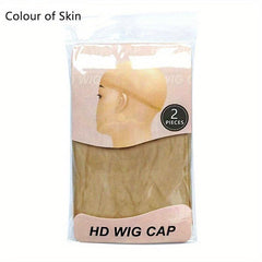 2 Pcs Transparent Lace Wig Cap Professional Use