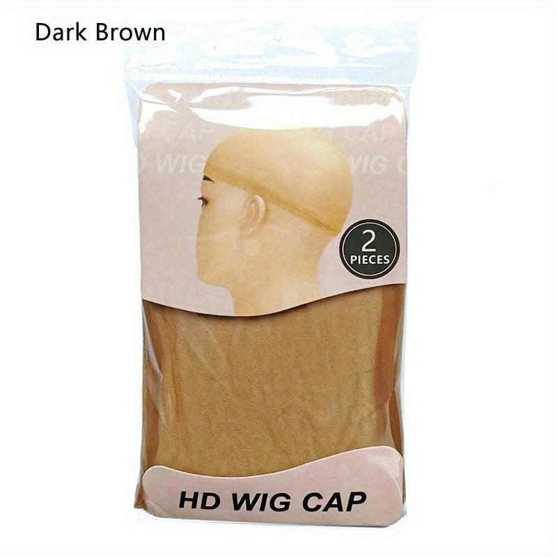 2 Pcs Transparent Lace Wig Cap Professional Use
