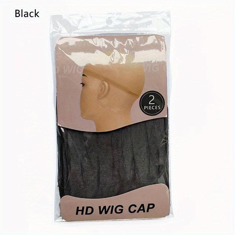 2 Pcs Transparent Lace Wig Cap Professional Use