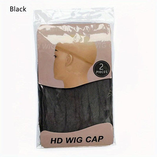 2 Pcs Transparent Lace Wig Cap Professional Use