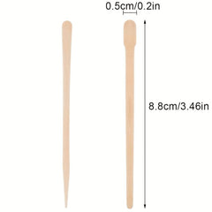 100PCS Wooden Wax Sticks Disposable Depilation Spatula