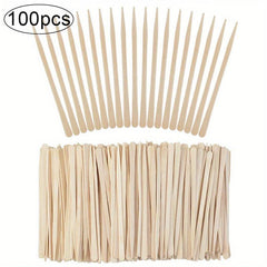 100PCS Wooden Wax Sticks Disposable Depilation Spatula