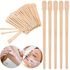 100PCS Wooden Wax Sticks Disposable Depilation Spatula
