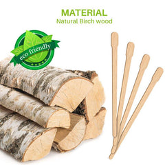 100 Wooden Wax Sticks for Hair Removal Pack