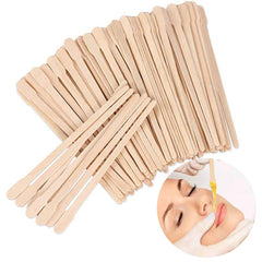 100 Wooden Wax Sticks for Hair Removal Pack