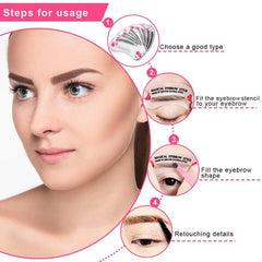 Eyebrow Stamp Stencil Kit Reusable Eyebrow Template 3 Minutes Makeup