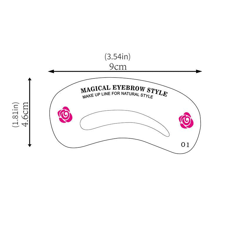 Eyebrow Stamp Stencil Kit Reusable Eyebrow Template 3 Minutes Makeup