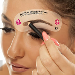 Eyebrow Stamp Stencil Kit Reusable Eyebrow Template 3 Minutes Makeup