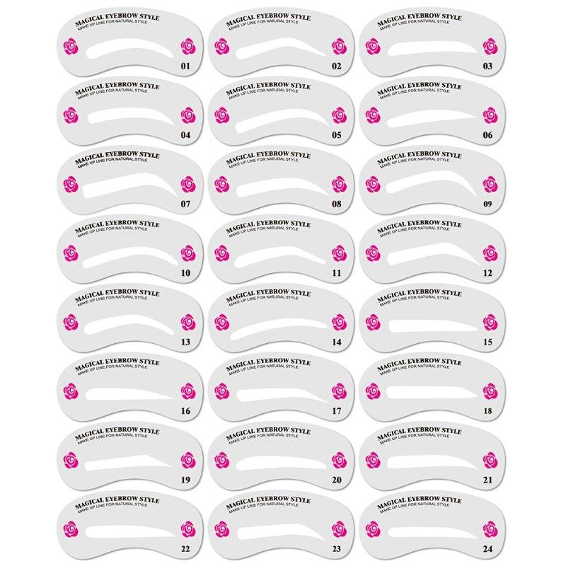 Eyebrow Stamp Stencil Kit Reusable Eyebrow Template 3 Minutes Makeup