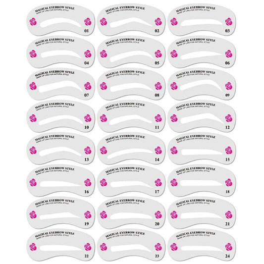 Eyebrow Stamp Stencil Kit Reusable Eyebrow Template 3 Minutes Makeup