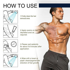 60ml Men Hair Removal Cream Painless Hair Remover Soothing Unwanted Body Hair