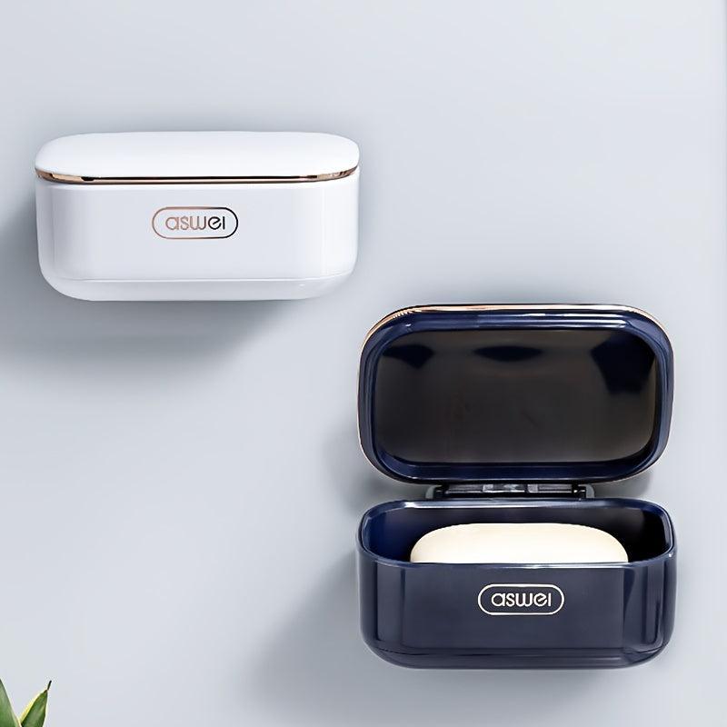 Wall Mounted Soap Box with Drainage and Cover
