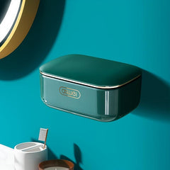 Wall Mounted Soap Box with Drainage and Cover