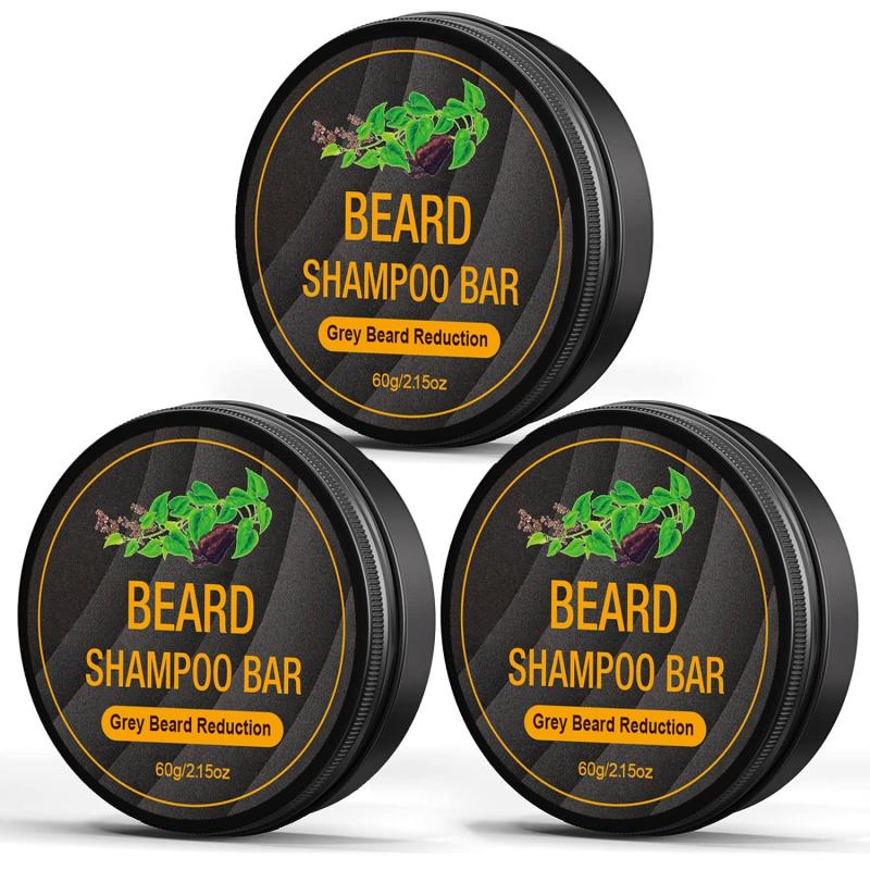 3 Pcs Natural Shampoo Soap for Regrowth & Hair Loss Darkening Gray Hair