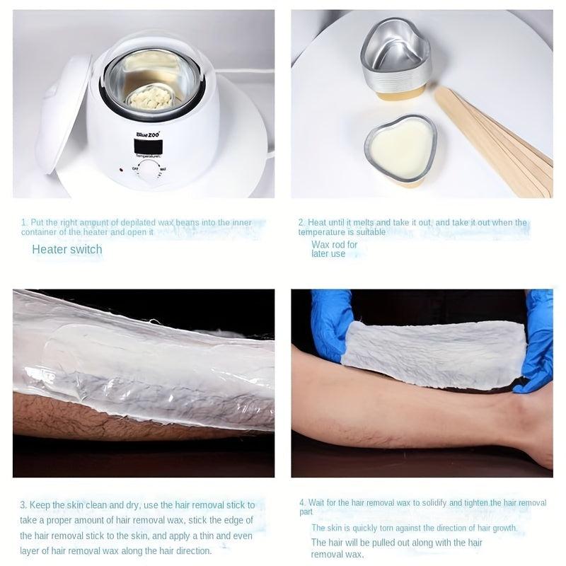 100g Bulk Hard Wax Beads for Painless Hair Removal - Natural and Safe