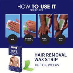 20 Sheets Portable Wax Strips for Men Hair Removal At Home