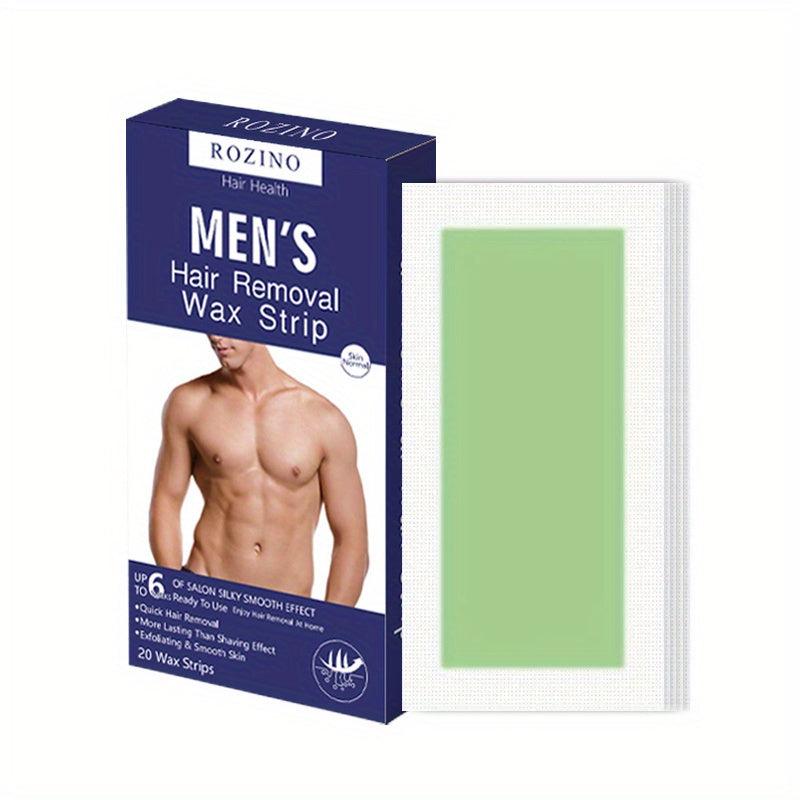 20 Sheets Portable Wax Strips for Men Hair Removal At Home