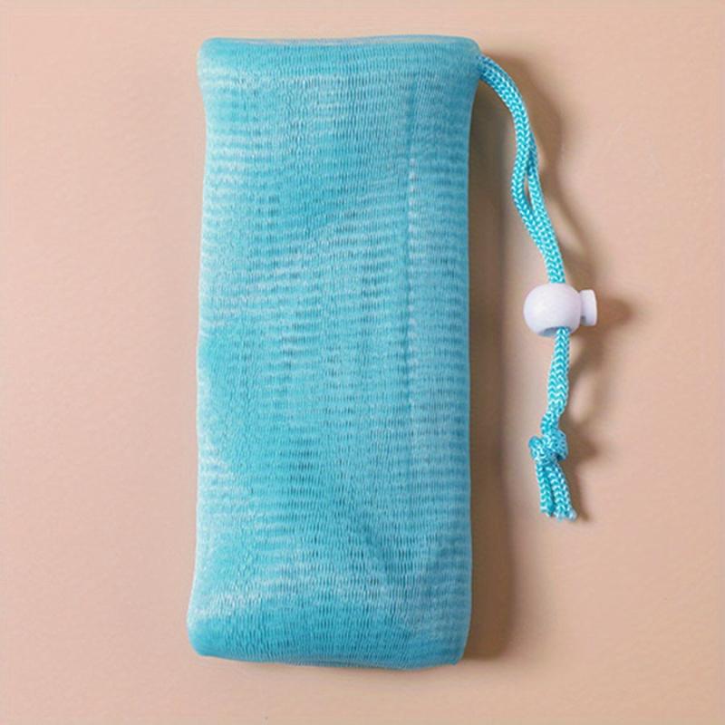 Exfoliating Mesh Soap Saver Pouch - Face Cleansing Foaming Net Bag