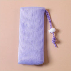 Exfoliating Mesh Soap Saver Pouch - Face Cleansing Foaming Net Bag