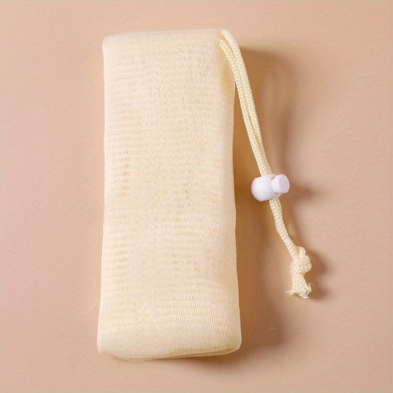 Exfoliating Mesh Soap Saver Pouch - Face Cleansing Foaming Net Bag