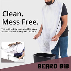 Beard Bib Apron For Men Hair Catcher - Shaving Grooming Accessories
