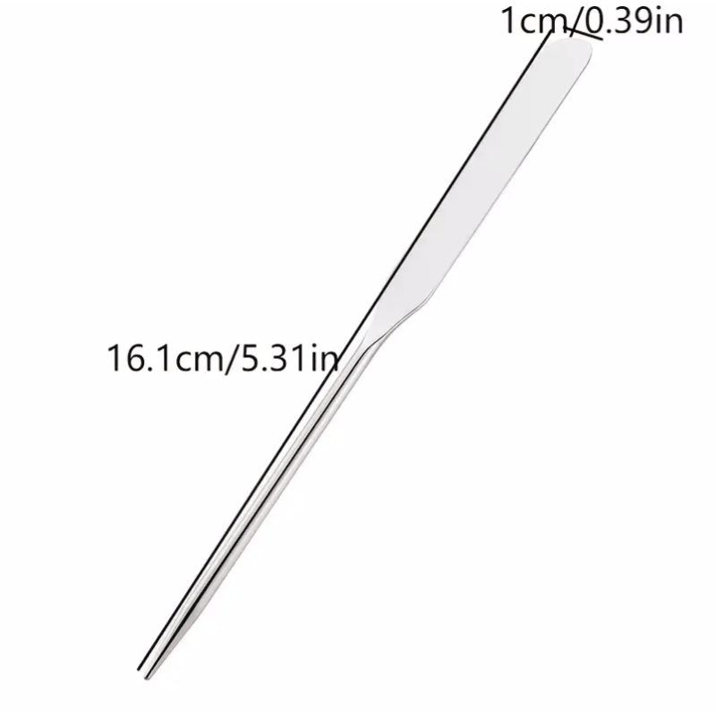 Stainless Steel Dual Head Makeup Toner Spatula Mixing Stick
