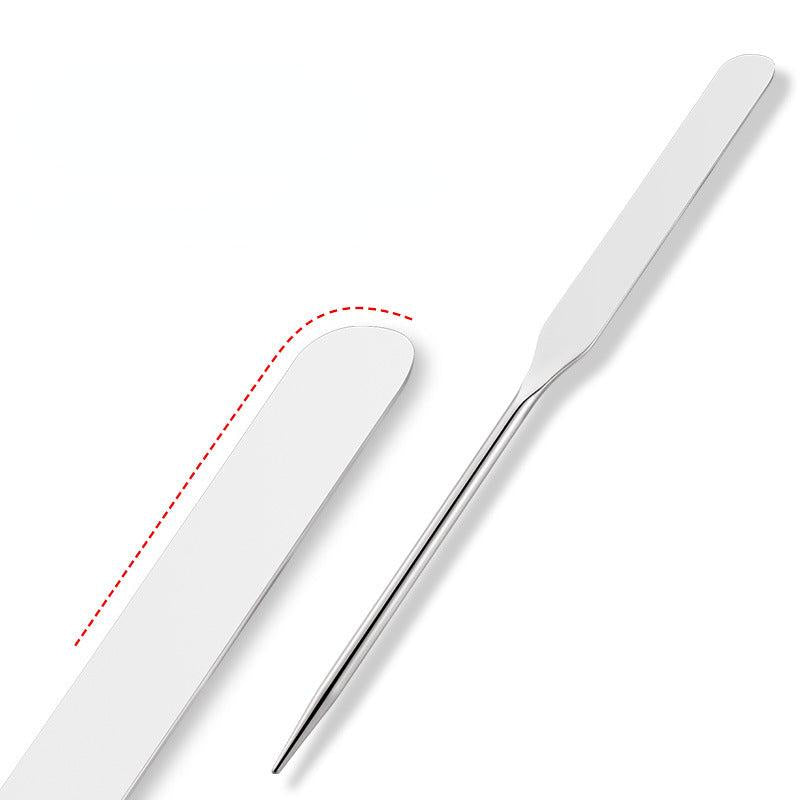Stainless Steel Dual Head Makeup Toner Spatula Mixing Stick
