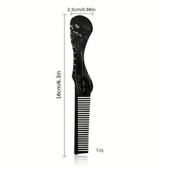 Vintage Folding Comb Metal Skeleton Pattern Pocket Hair Beard Styling Comb