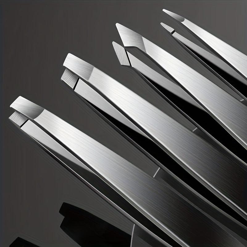 Professional Stainless Steel Tweezers for Eyebrows and Facial Hair Removal