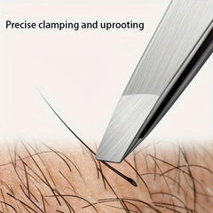 Professional Stainless Steel Tweezers for Eyebrows and Facial Hair Removal