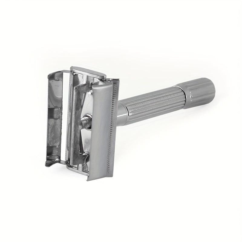 Platinum Butterfly Open Razor with Stainless Steel Blade and Travel Case