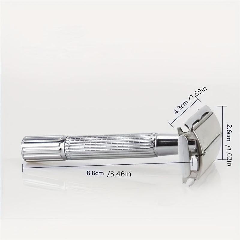 Platinum Butterfly Open Razor with Stainless Steel Blade and Travel Case