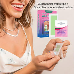 30PCS Body Wax Strips With Wet Tissues for Painless Hair Removal