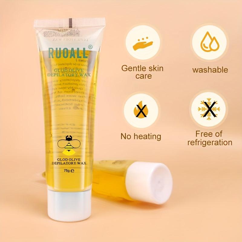 Natural Sugar Wax Hair Removal Kit for Bikini Brazilian Arms Legs Waxing