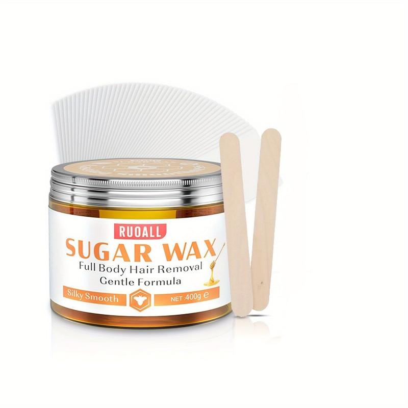 Natural Sugar Wax Hair Removal Kit for Bikini Brazilian Arms Legs Waxing